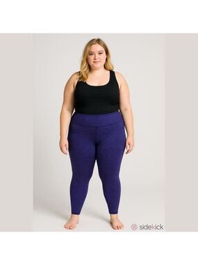 Marc NY XXL Leggings Purple Black Performance